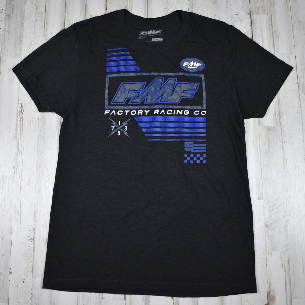 FMF Racing Graphic Tee Men's Medium Dark Gray Motocross Biker T Shirt Motorsport